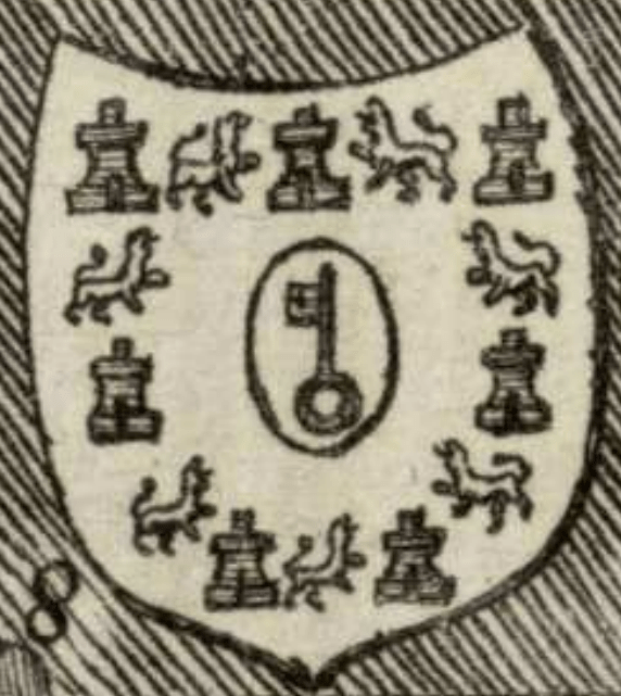 Escudo de Castillo de Locubín en el Atlante español. S. XVIII